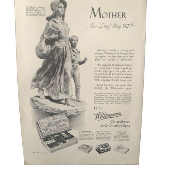 Vintage 1931 Whitman’s Chocolates Mothers Day May 10th Ad Advertisement - Picture 4 of 4